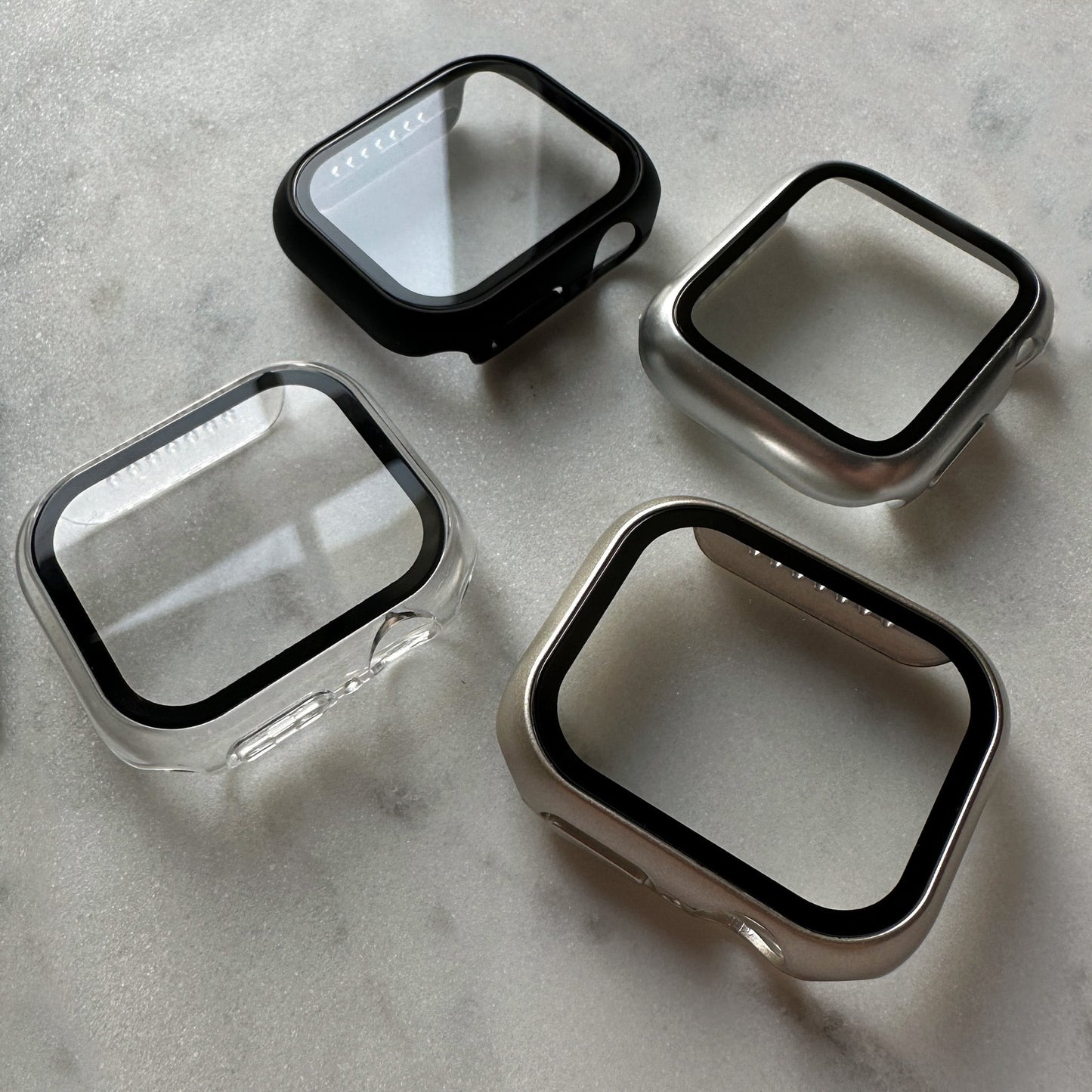 APPLE WATCH TEMPERED GLASS CASE